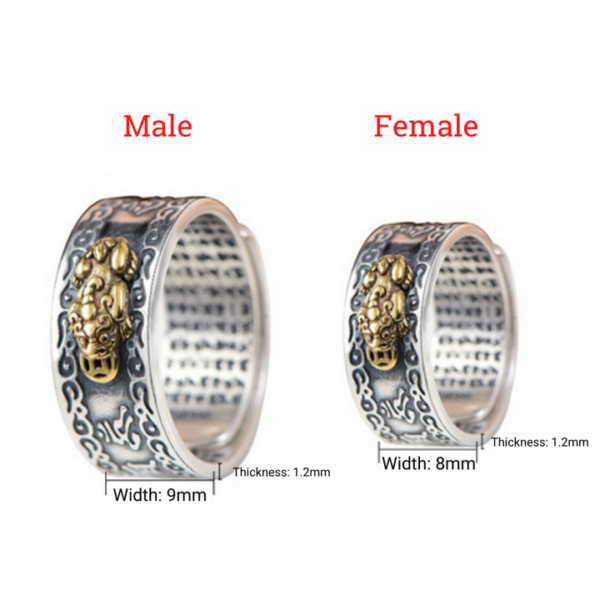 Feng Shui Pixiu Mantra Ring - Wealth & Protection - Image 11